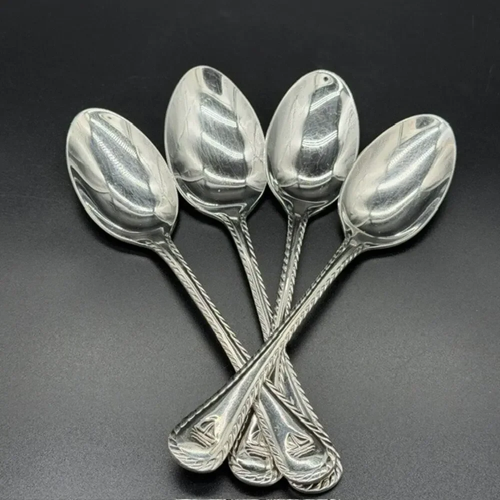 Wallace Nautica Soup Spoon~Rope Edge~Sailboat~7 3/4